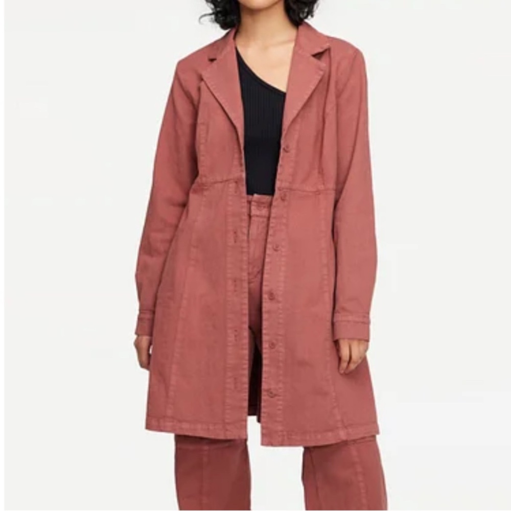 LACAUSA Women's Longline Jacket in Rusty Color (worn only once!)